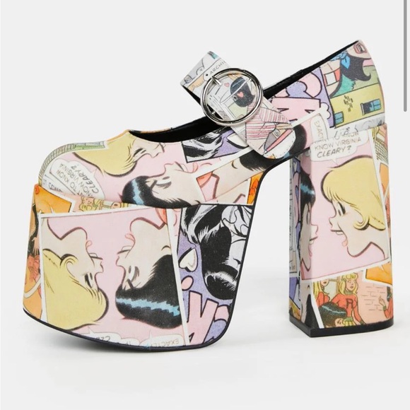 NWT DOLLS KILL X ARCHIE COMICS Platform Mary Jane’s Size 8 - Picture 4 of 17